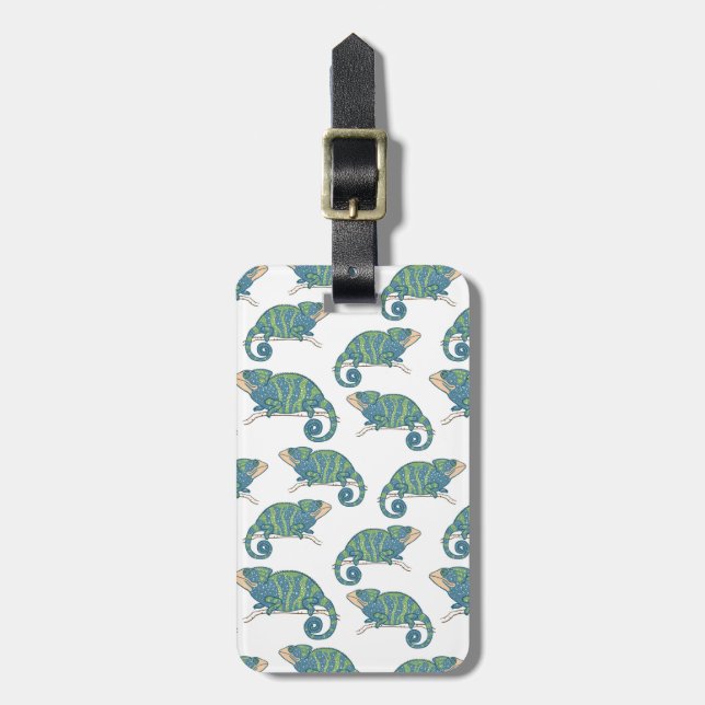 Chameleon Pattern Luggage Tag (Front Vertical)