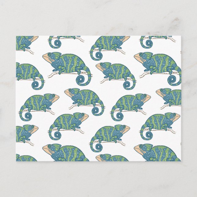 Chameleon Pattern Postcard (Front)