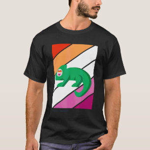 Chameleon Pride Lesbian Flag Lgbtq Proud Ally Prid T-Shirt