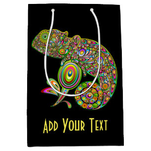 Chameleon Psychedelic Fantasy Medium Gift Bag