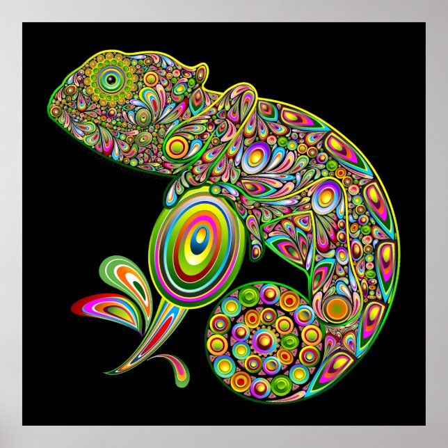 Chameleon Psychedelic Fantasy Poster (Front)