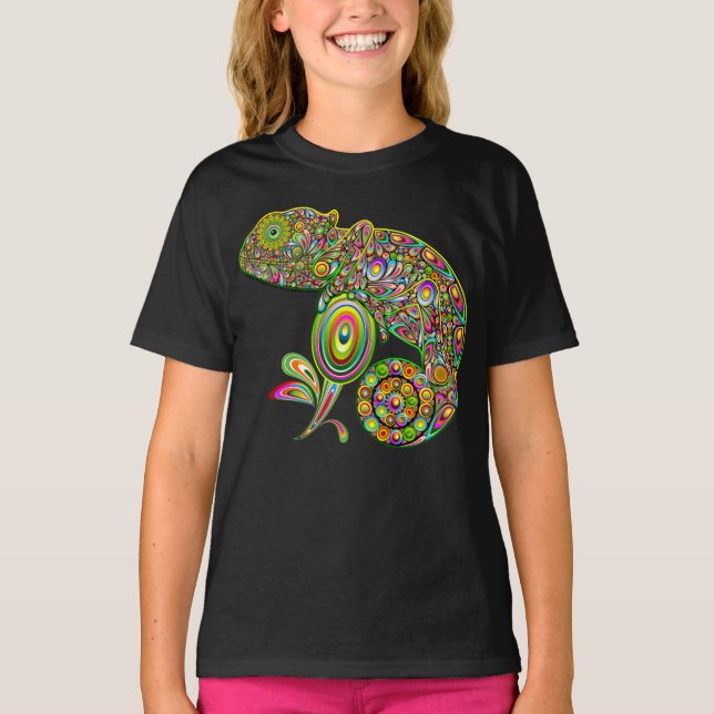 Chameleon Psychedelic Fantasy T-Shirt (Front)