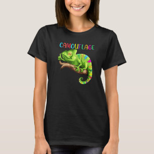 Chameleon Reptiles Iguano Lizard Camouflage Terrar T-Shirt