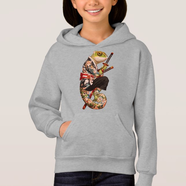 Chameleon Samurai – Tattooed Warrior with Katana (Front)