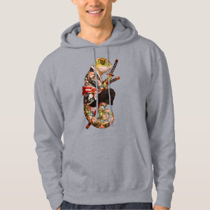 Chameleon Samurai – Tattooed Warrior with Katana Hoodie