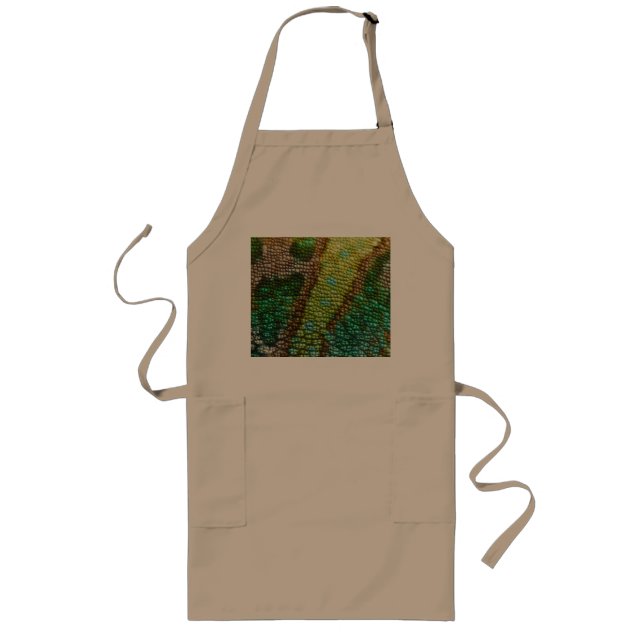 Chameleon Skin Texture Template Long Apron (Front)