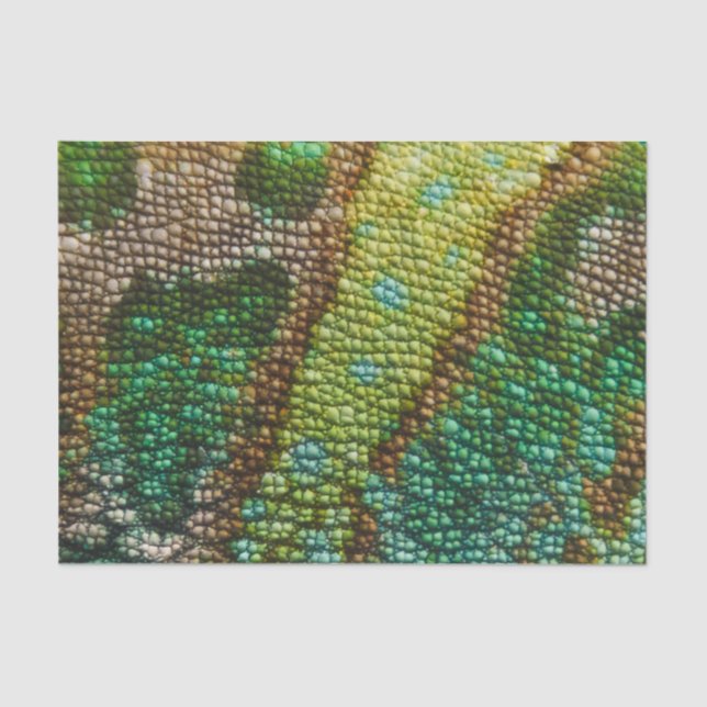 Chameleon Skin Texture Template Tissue Paper (Front)