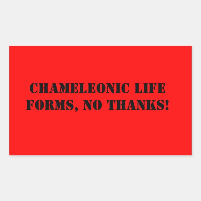Chameleonic Life Forms sticker (Front)