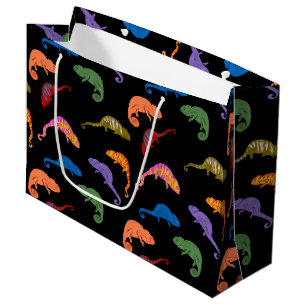 Chameleons Colourful Reptile Lizards Kids  Large Gift Bag