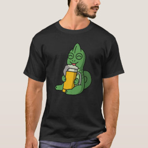 Chameleons Drinking Beer Pet T-Shirt