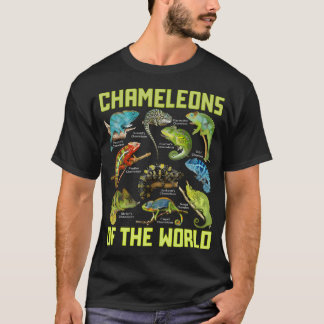 Chameleons Of The World Educational Colourful T-Shirt