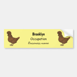 Chamois polish chicken cartoon illustration  bumper sticker