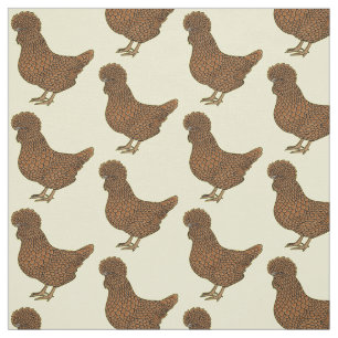 Chamois polish chicken cartoon illustration  fabric