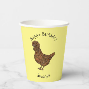 Chamois polish chicken cartoon illustration paper cups