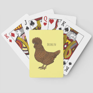 Chamois polish chicken cartoon illustration playing cards