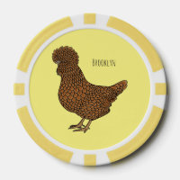 Chamois polish chicken cartoon illustration
