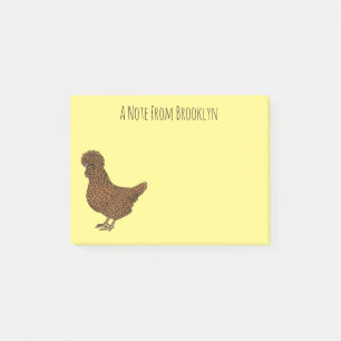 Chamois polish chicken cartoon illustration post-it notes