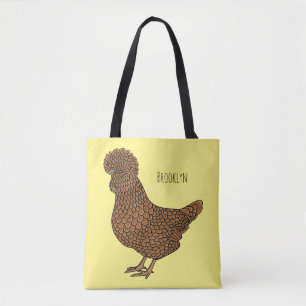 Chamois polish chicken cartoon illustration  tote bag