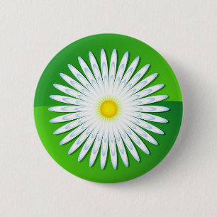 Chamomile 6 Cm Round Badge