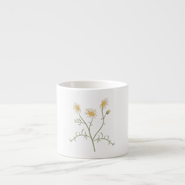 Chamomile Botanical Illustration Coffee Mug (Front)