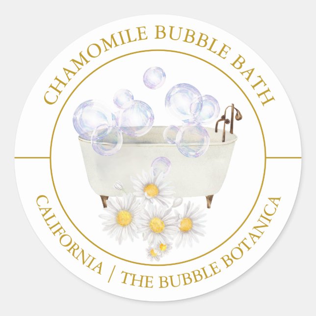 Chamomile Bubble Bath label (Front)