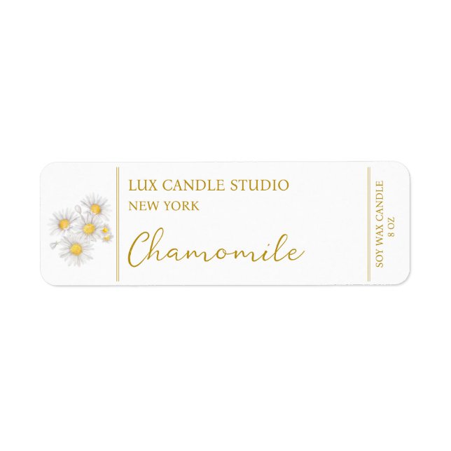 Chamomile Candle Label (Front)