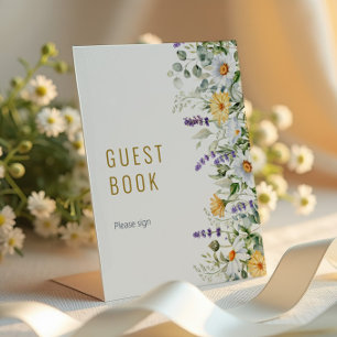 Chamomile & Eucalyptus Shower Guest Book Sign