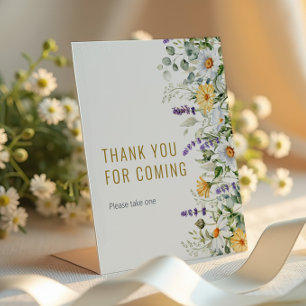 Chamomile & Eucalyptus Thanks for Coming Pedestal Sign