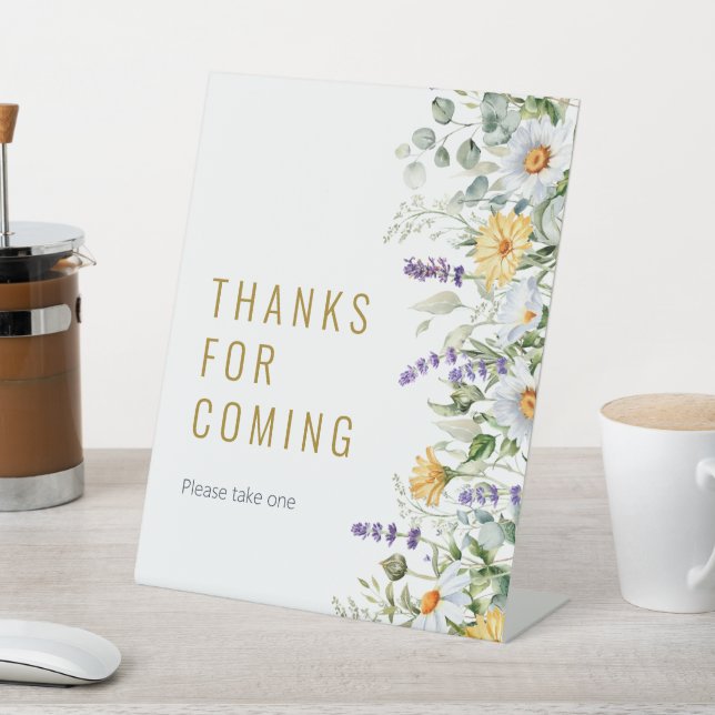 Chamomile & Eucalyptus Thanks for Coming Sign (In SItu)