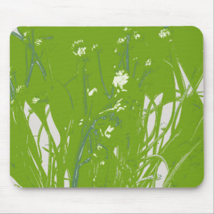 chamomile field green mouse pad