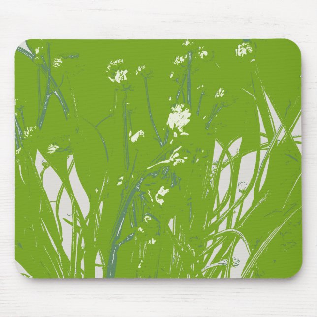 chamomile field green mouse pad (Front)