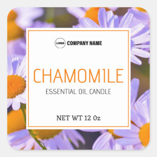 Chamomile Flavour Candle Label Sticker