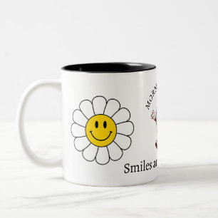 Chamomile Flower Funny Cute Trendy Morning Coffee Two-Tone Coffee Mug