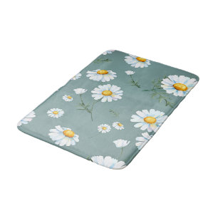Chamomile Flower Pattern Bath Mat