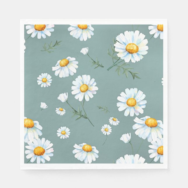 Chamomile Flower Pattern Napkin (Front)