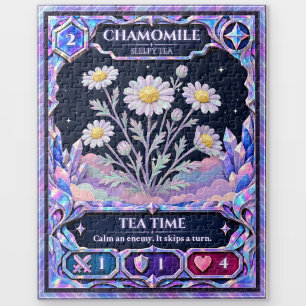Chamomile Flower, Rainbow Foil Art Jigsaw Puzzle