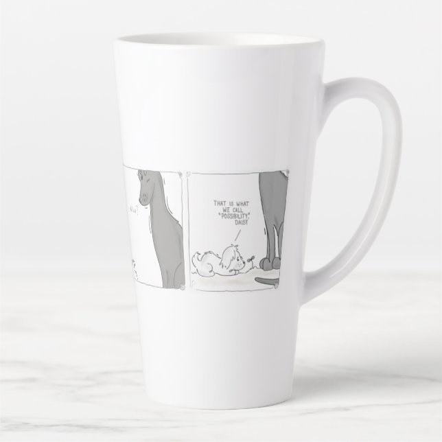 Chamomile Possibility Comic-Strip Latte Mug (Right)