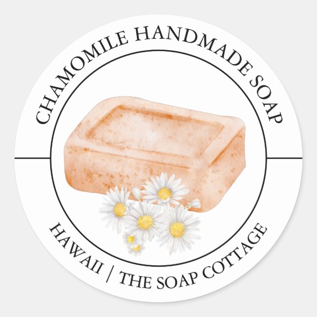 Chamomile Soap label (Front)