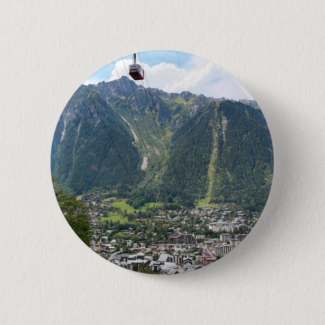 Chamonix - France 6 Cm Round Badge (Front)