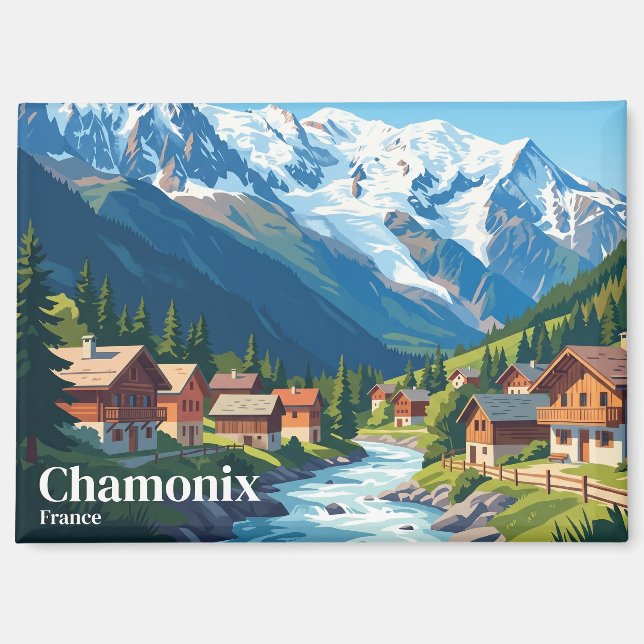 Chamonix France Magnet (Front)
