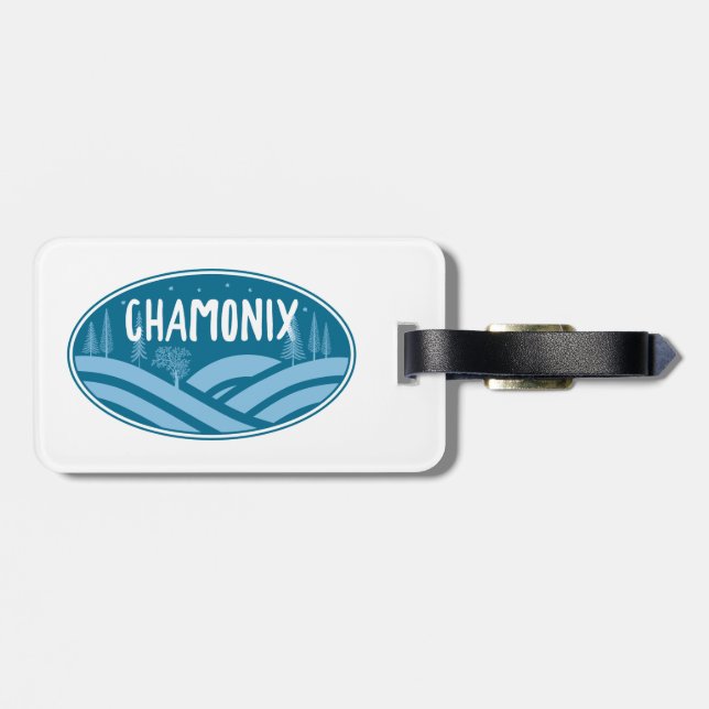 Chamonix France Outdoors Luggage Tag (Back Horizontal)