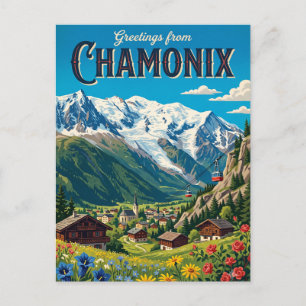 Chamonix France Postcard