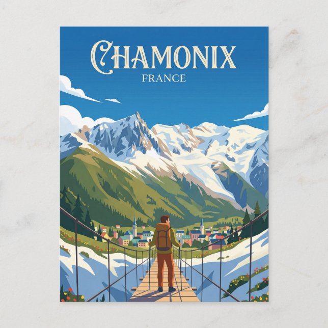 CHAMONIX FRANCE POSTCARD (Front)