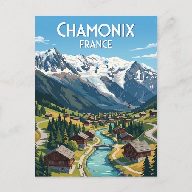 Chamonix France Postcard (Front)