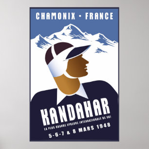 Chamonix, France, Ski Poster