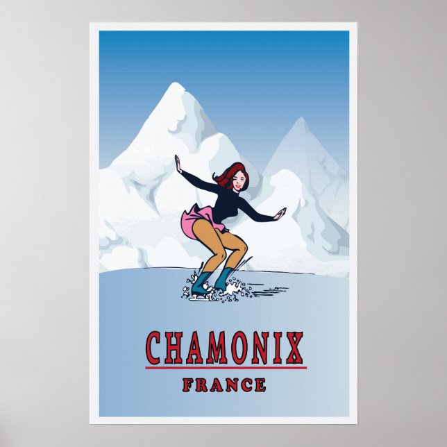 Chamonix,France, Ski Poster (Front)