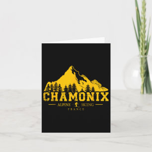 Chamonix France Ski Resort Alpine Skiing French Al Card