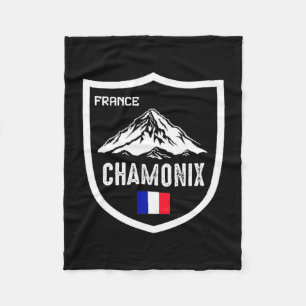 Chamonix france ski resort skiing mountain french fleece blanket