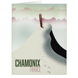 Chamonix France ski travel poster