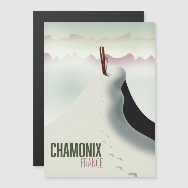 Chamonix France ski travel poster (Front/Back)